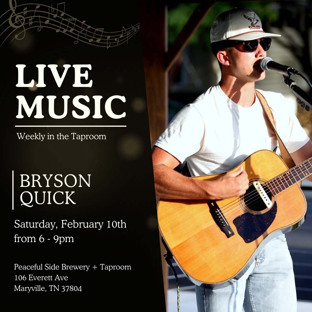 Brewery Live Music in the Taproom Bryson Quick 2-10-24